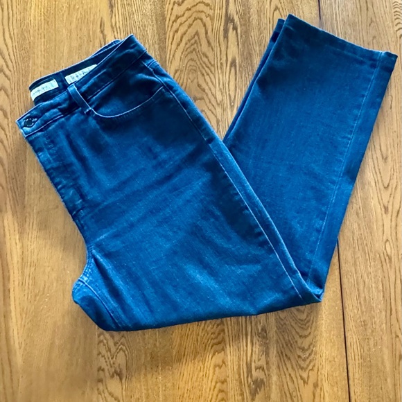 Jones New York Size 14 Lexington Straight Dark Blue Bling Women’s Jean - Picture 1 of 11